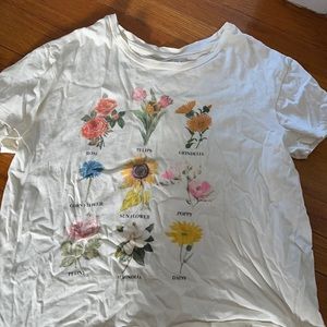 Floral graphic tee